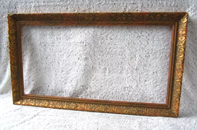 alter goldener Gemälderahmen Bilderrahmen Prunkrahmen Spiegel Rahmen Holz 37