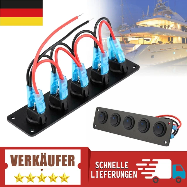 6-Gang Schalter Schaltpanel Schalttafel LED Voltmeter 12V 24V Auto Bus Boot RV 6-Gang Schalter Schaltpanel Schalttafel LED Voltmeter 12V 24V Auto Bus Boot RV