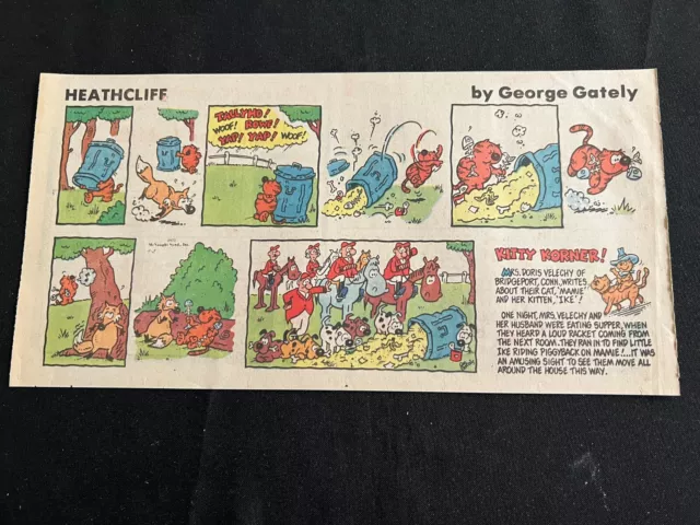 #01 HEATHCLIFF by George Gately Sunday Third Page Strip May 15, 1977