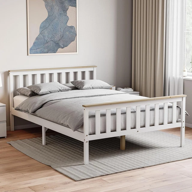 Strong Metal Bed Frame 3ft 4ft Small Double Size Solid Bedstead Base