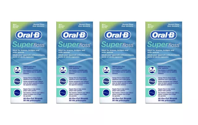 ORAL B SUPER FLOSS - 4 Packs