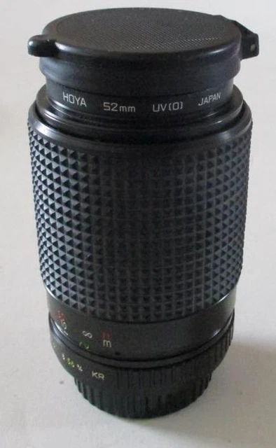 Lente de cámara con tapas y estuche con zoom automático 1:4.0-5.6 f = 70-210 mm hecha en Corea + 52 mm