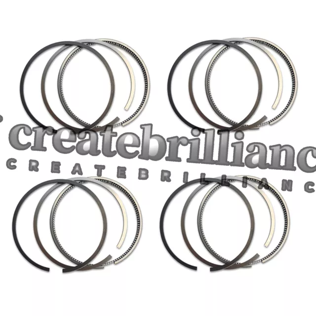 4PCS 4TNE84 Piston Rings for Yanmar 4TNE84 Engine John Deere Tractor 990 4500