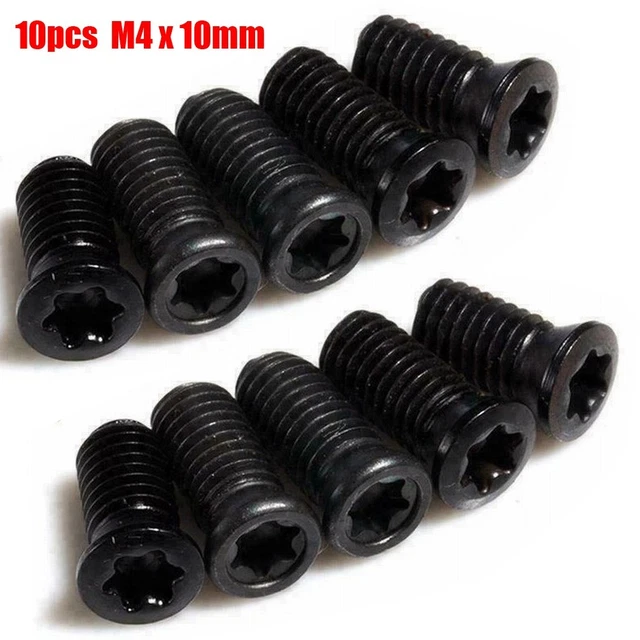 10-Pack M4 X 12mm Torx Insert Screws For CNC Lathe Carbide Inserts - US Stock, Fast Shipping, Replacement Fasteners