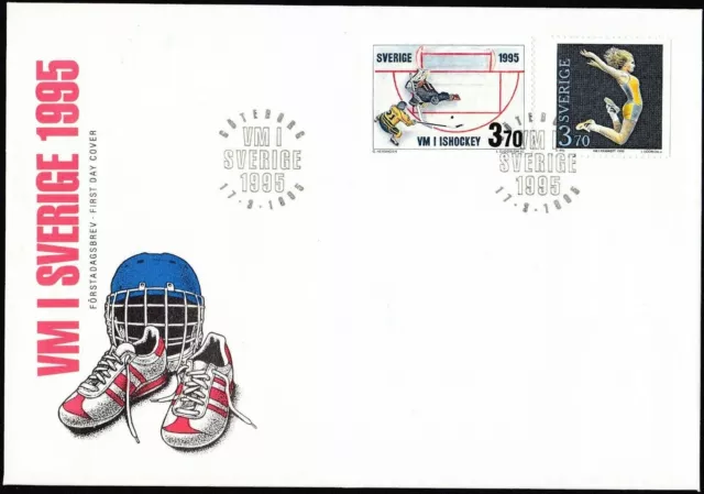 Schweden Briefmarken FDC, 1995, VM I Sverige 1995 Sverige Förstagsbrev