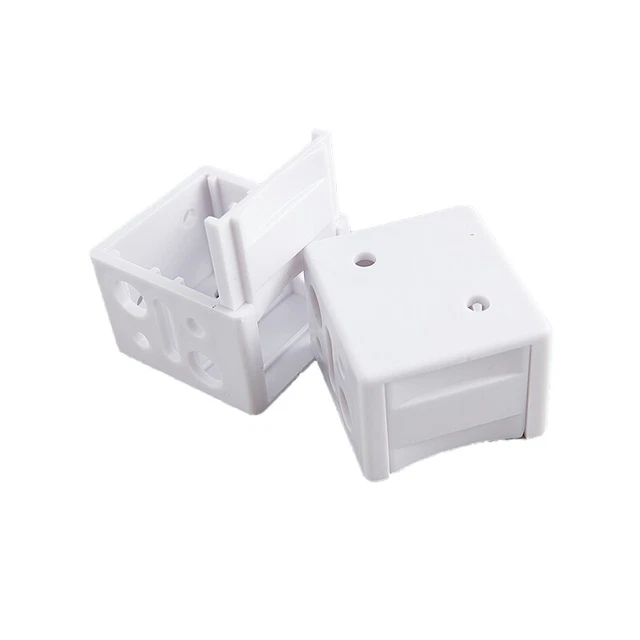2 PCS WHITE Blind Brackets Low Profile Box White Mounting Bracket ...