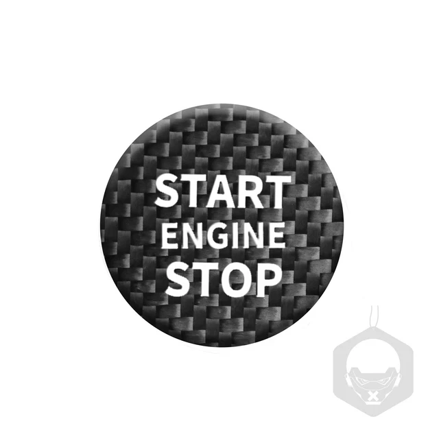 Kohlefaser Automotor Start Stop Knopf Zünd Aufkleber Für Alfa Romeo Giulia A