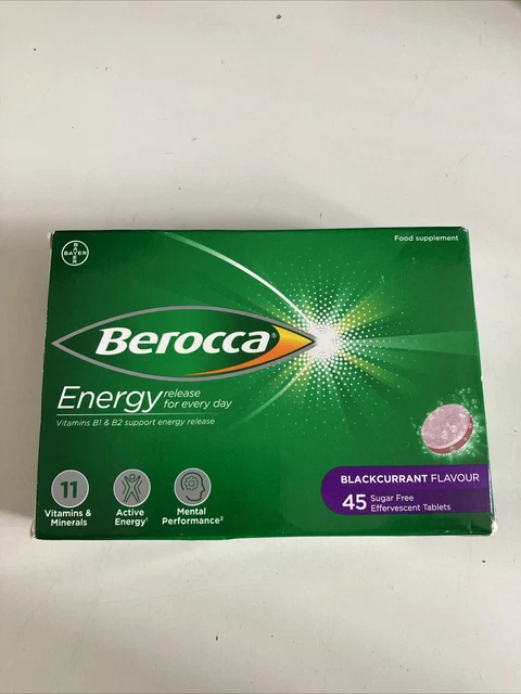 Berocca Saveur Orange - Vitamines C, B1, B2, B3, B5, B12 Et Magnésium, 45 Comprimés Effervescents, Neuf
