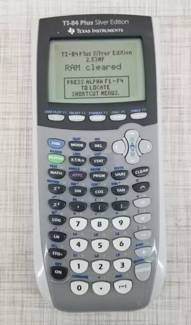 Texas Instruments TI-84 Plus Silver Edition Graphing Calculator Tested / Works