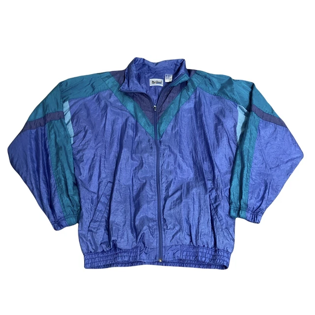 VTG 1990s Womens Track Jacket Windbreaker   McGregor Size L STAIN