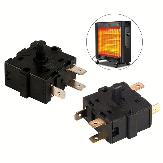 Drehschalter Zahnradschalter Schwarz 3 Pin 5Pin AC250V Elektrischer Raum