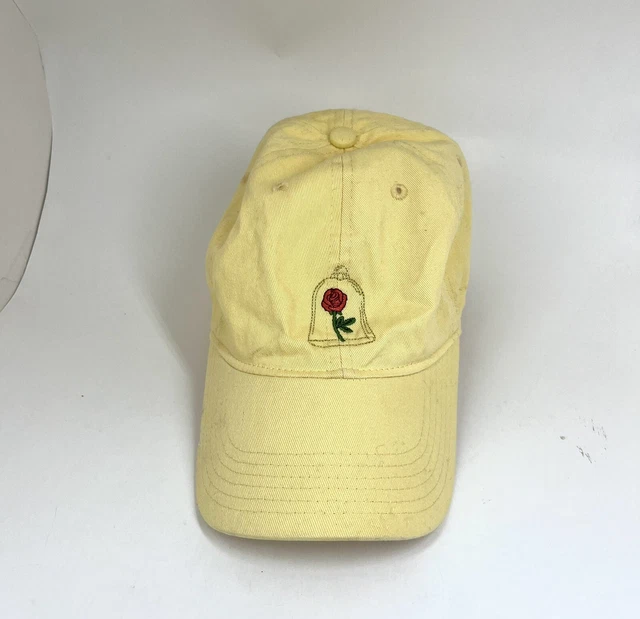 Disney Beauty and the Beast Enchanted Rose Baseball Hat Disney Parks Yellow
