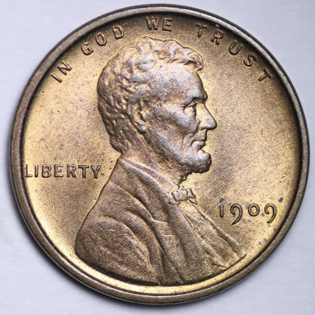 1909 VDB Lincoln Wheat Cent Penny CHOICE BU FREE SHIPPING E166 XHY