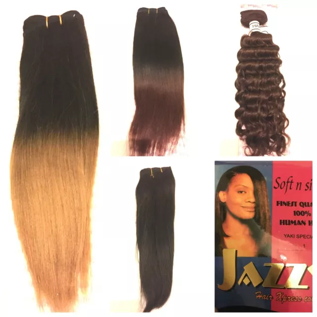 100 _ En >> Sc <<% Cheveux Humains - Yaki,Euro & Bouclé WEAVES20.3cm,10cm,14cm,