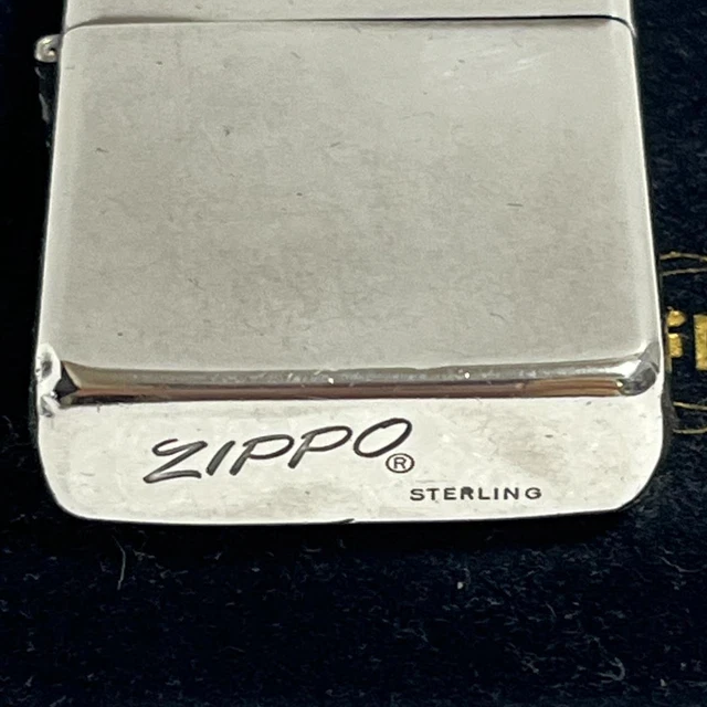 Rare  sterling silver zippo italic cursive italic 80S