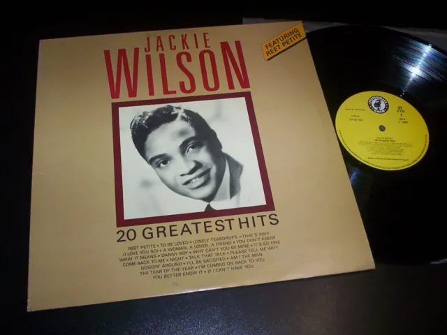 Jackie Wilson ‎"20 Greatest Hits" LP Yesterdays Gold ‎– YDG 15708 Portugal 1987