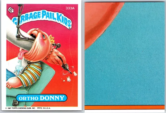 1987 Topps Garbage Pail Kids GPK Original Series 8 OS8 Card Ortho Donny 333a