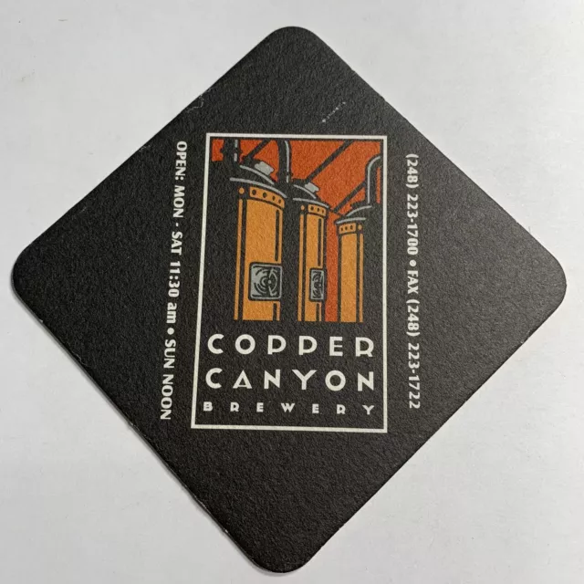 Craft Beer Coaster  Copper Canyon Brewery, Southfield, Michigan Wear