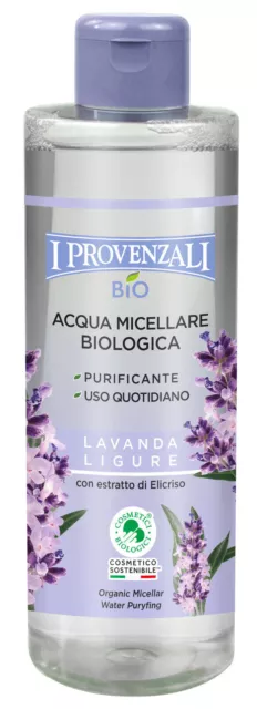 I Provenzali Visage Lavande Bio 400 Ml. Eau Micellaire Fabriqué en Italie