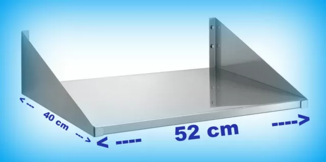 wie Bild Wandregal Wandbord Edelstahlregal Ablage für Gastro Küchen Haushalt