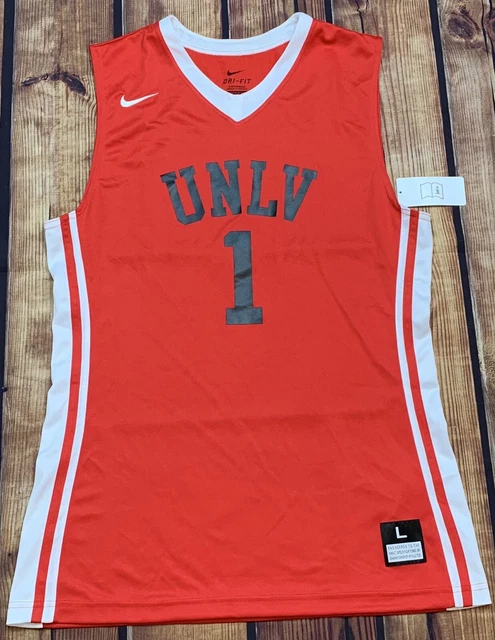 NWT'S Nike UNLV Runnin Rebels #1 NCAA Basketball Jersey Women'S SZ L Red Sample