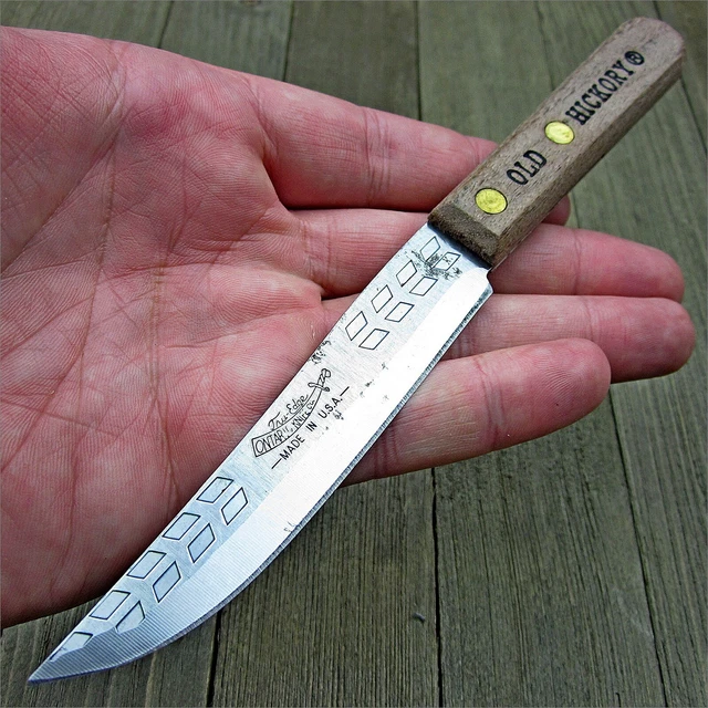 ONTARIO OLD HICKORY Brown Wood 1095 High Carbon Steel Paring Knife 2nd