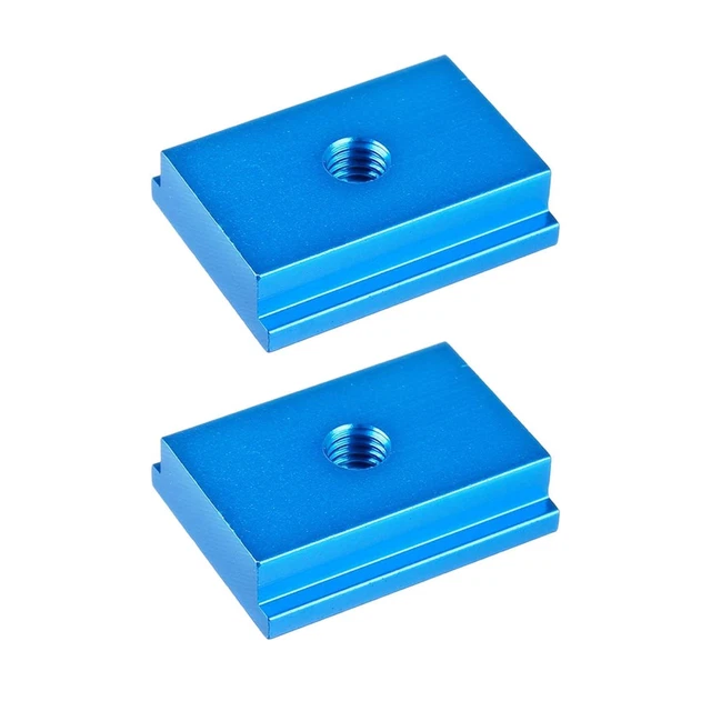 2 Pieces Sliding Nut Tracks Model Aluminum Alloy for Workbench Woodworking