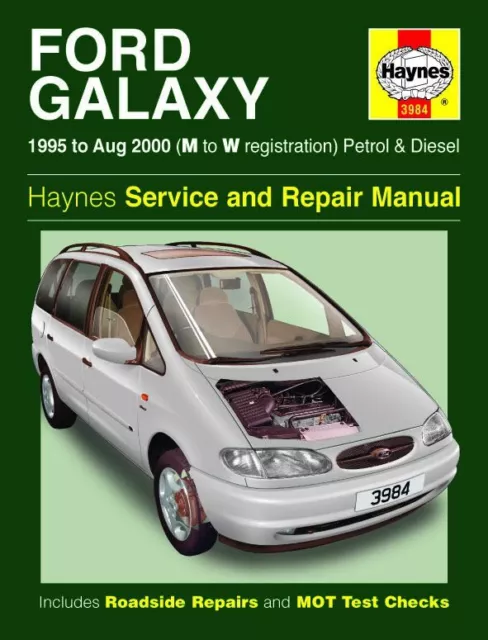 Galaxy Petrol Die 95-00 Revue technique Haynes FORD Anglais Etat - NEUVE PORT R