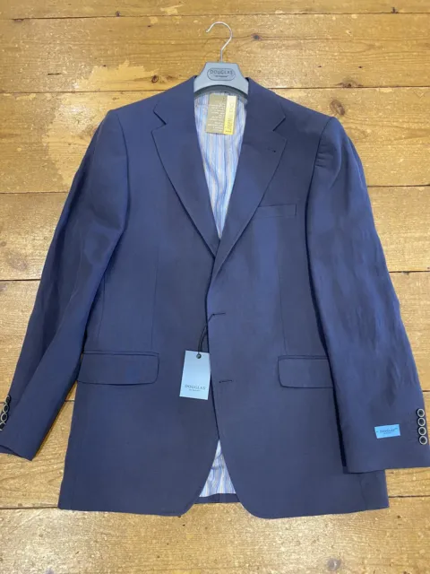 DOUGLAS® Linen Mix Jacket/Washed Blue - 42R - WAS £149 DPD NEXT DAY
