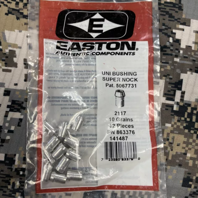 Easton Authentic Components Uni Bushing Super Nock 2117-10 Grains-12pcs