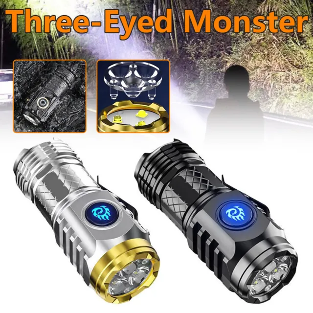 Three-Eyed Monster Mini Flashlight, LED Flashlights High Lumens