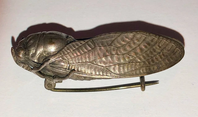 Broche Ancienne Art Déco/Art Nouveau Métal Argenté - Créateur Fleurs