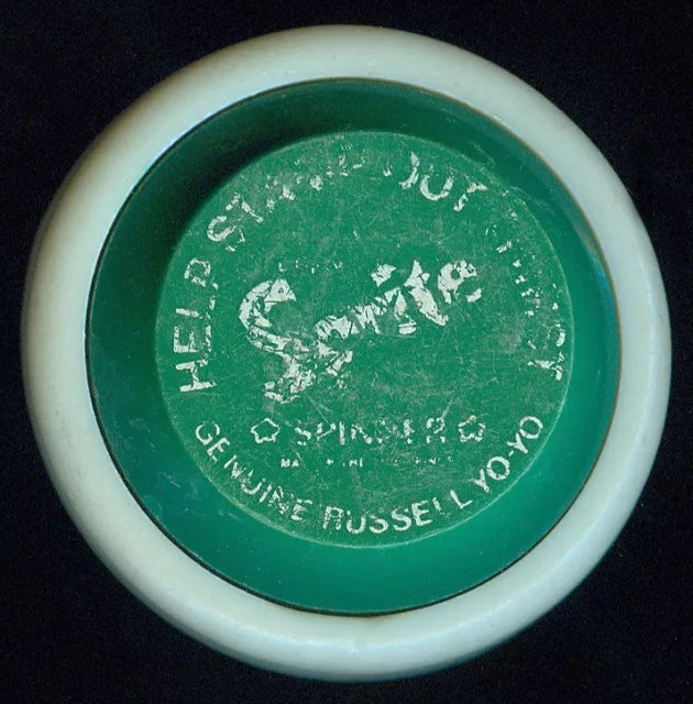 RARE 1970 Philippine SPRITE Coca COKE Cola SPINNER Genuine Russell Yo-Yo Green