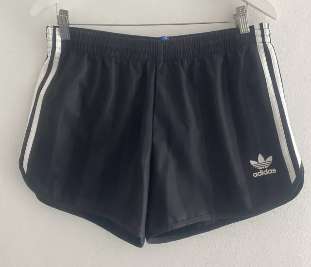 Adidas Originals Black &  White Stripe Football Swimming Shorts Size Mesium