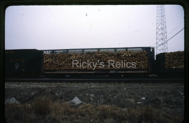 Original Slide SAL #44502 Bulkhead Flat Seaboard Air Line Petersburg VA 1981
