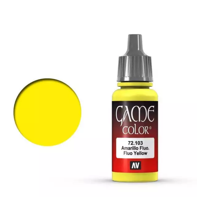 Vallejo 72103 Game Colour Fluo Yellow 17 Ml Acrylic Paint