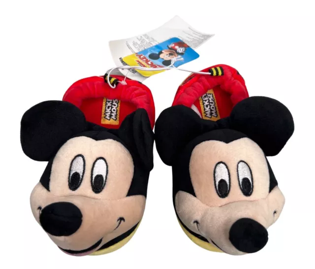 Disney Junior Mickey Mouse Slippers- Size 9/10 - Unisex - New With Tags