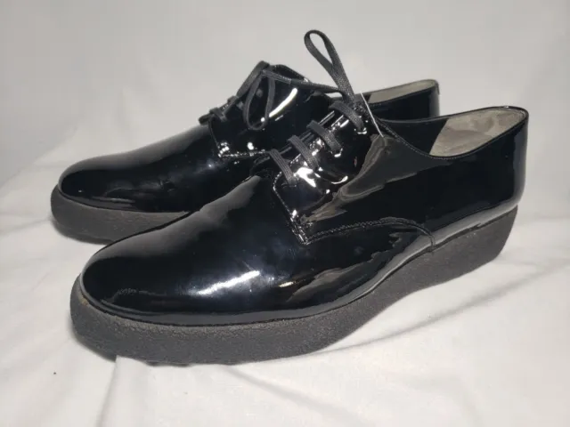 Robert Clergerie Womens Shoes Size 8.5 Feydol Black Leather Business Lace Up