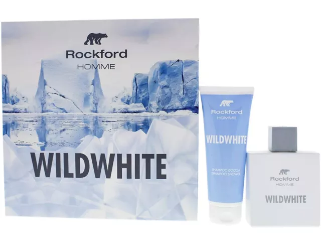 Set Uomo Profumo Rockford Wildwhite Edt 100ml + Gel Doccia e Campioncini Regalo