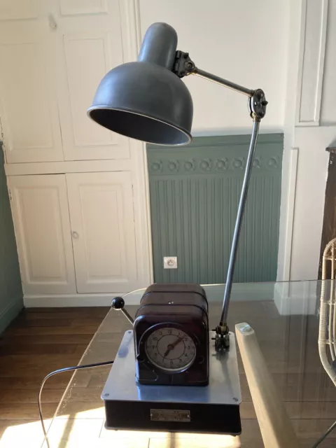 Très Belle Lampe Vintage avec Ancien Taximètre au Socle