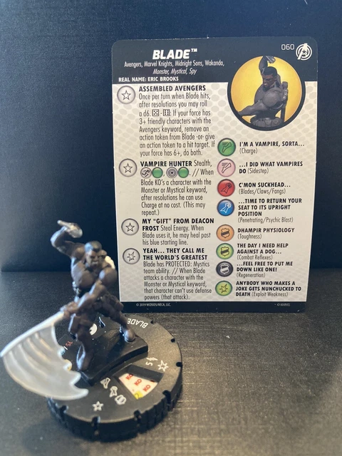 HeroClix Marvel Captain America & the Avengers: Super Rare Blade #060 w/card