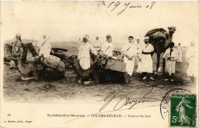 CPA AK Geiser 30 COLOMB-BÉCHAR Convoy du Sud ALGERIA (789584)