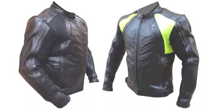 Giacca Giubbotto Moto Pelle Uomo Protezioni CE S M L XL XXL 3XL 4XL Auklet