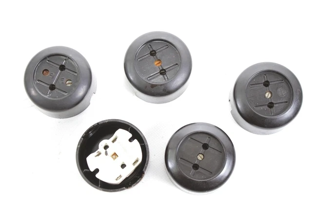 OLD BAKELITE SOCKET surface AP round Loft design Type Deco £17.01 ...