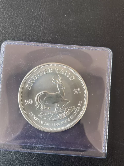 Krugerrand 2021 1 Oz Silver Plata Argent South Africa Sudafrica