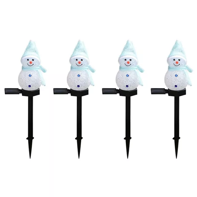 4X Schneemann Solar Lichter Weihnachten Solar Betriebene LED Schneemann Lic8562