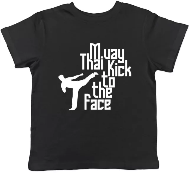 Muay Thai Kick to the Head Boys Girls Kids Childrens T-Shirt