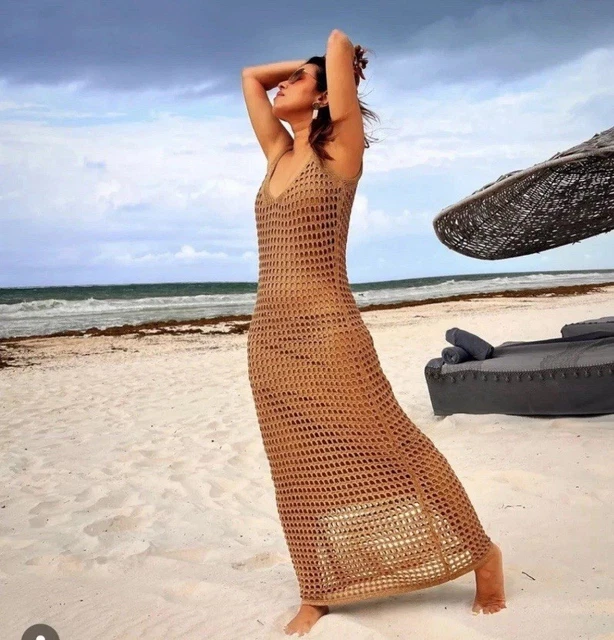 knitted maxi dress with open back product info and reviews Yellow Knit Halter Maxi Dress