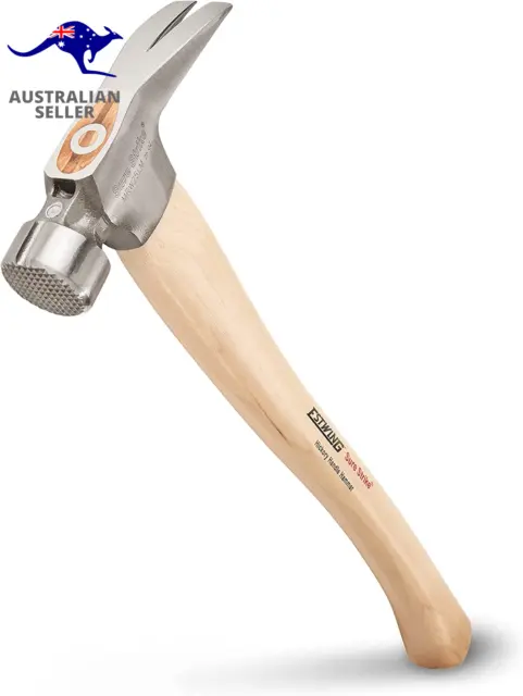 Sure Strike California Framing Hammer - 25 Oz Straight Rip Claw with Milled Face