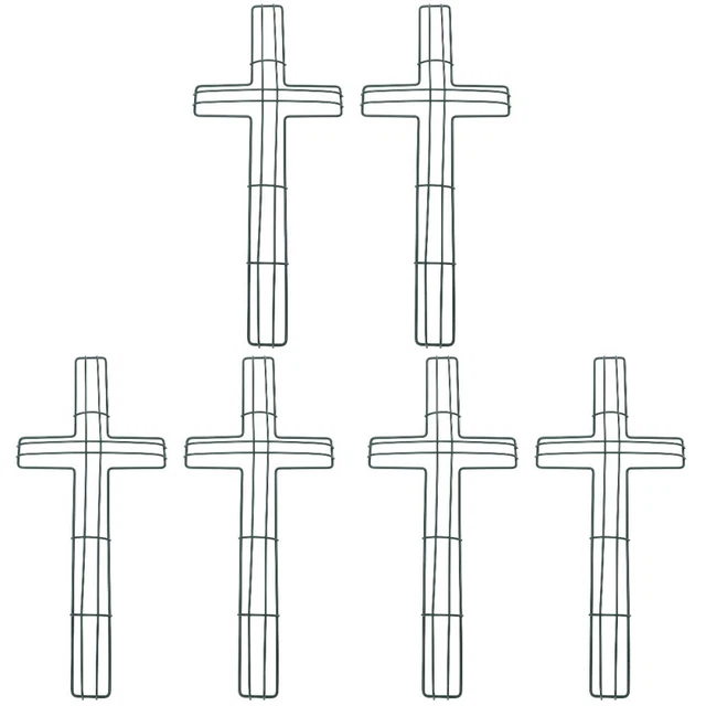 6 pcs  Frames Cross Wall Baptism Decoration Cross Wreath Frame